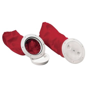 Inspektionslucka med väska vit, 150mm