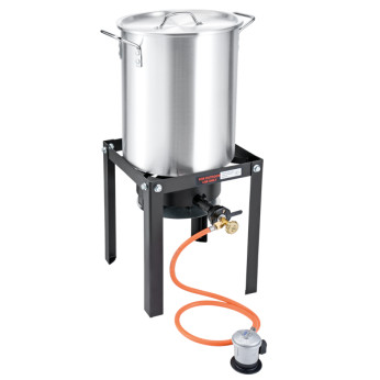 1852 Krabb-/musselkokare 30 l med brännare och stativ - CE