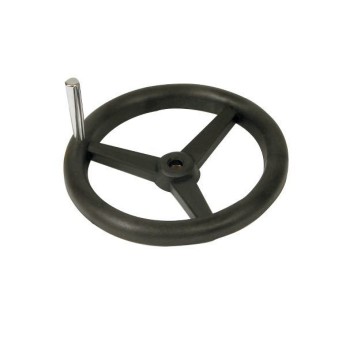 Ratt med snabbvridning svart, Ø250 mm