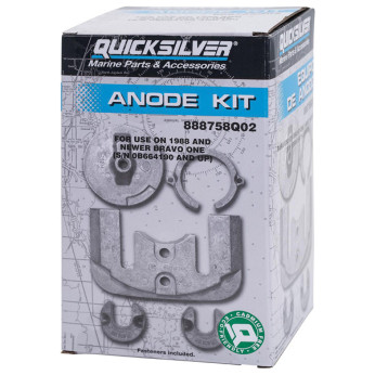 Quicksilver 888758q02 aluminium anode kit til mercruiser bra