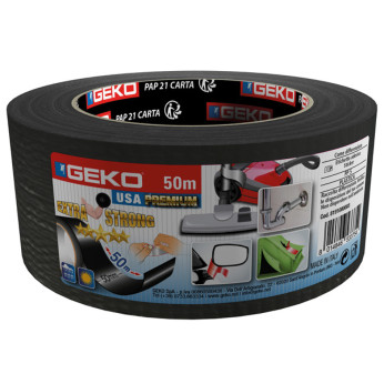 Geko Premium Repair vävtejp svart 50mm x 50m