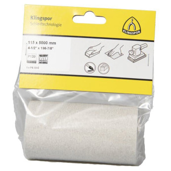 Klingspor rulle m slippapper PS33 11,5 cm x 5 meter