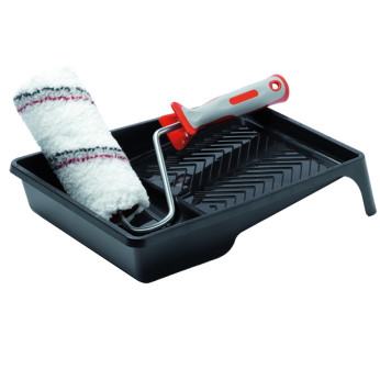 Målningsset komplett med ergonomiskt 2K‑grepp – professionell roller och målartr